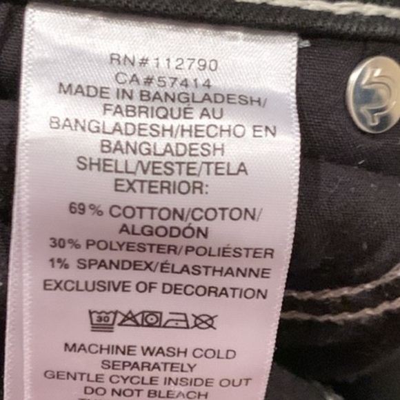 Men’s True Religion GENO SLIM JEAN Black Relaxed Straight Jeans - Picture 15 of 15